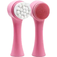 Face Manual Portable Cleaning Massage Brush Deep Cleansing Pores Skin Care Hot Double-sided Silicone Cleansing Tool (Any Color) - Rokomari